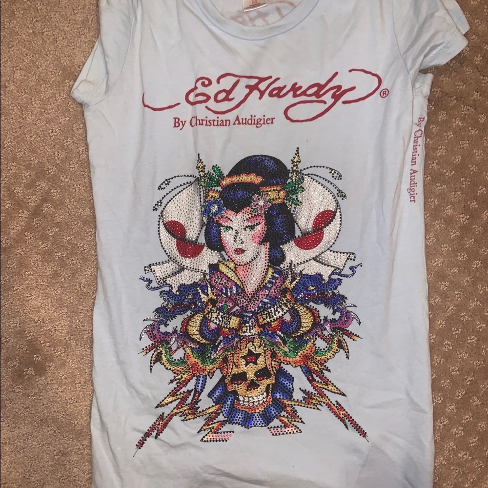 Ed Hardy Rhinestone T-shirt